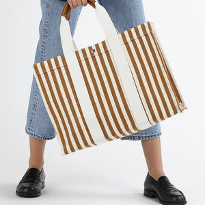 Cotton bag "Palais Royal" large camel stripe