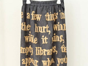 KARIEN BELLE Pareo Skirt "POETRY" charcoal