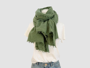 Choice by Réjane Rosenberger cashmere scarf gray méliert (MS-70027)