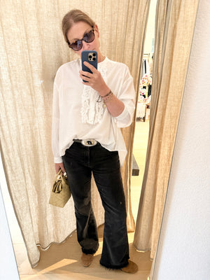 SOSUE Baumwollbluse "Bruna" weiss