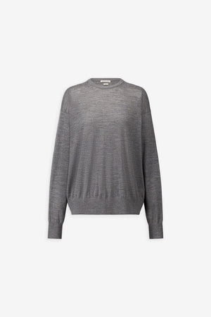LAURENCE BRAS Feinstrick Sweater "SUNRISE" grey mélange