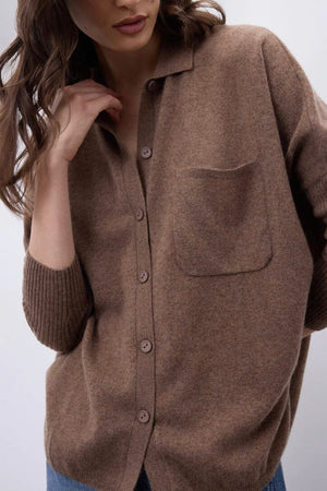 NOTSHY Cashmere Pullover "ANDREA" café au lait méliert