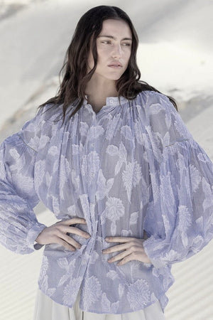 MES DEMOISELLES Baumwollbluse "THEA" light blue