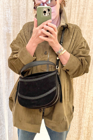 VANESSA BRUNO Wildledertasche "DAILY" medium black