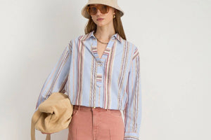 STELLA FOREST Baumwollbluse "ALTHEA" stripe