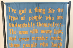 KARIEN BELLE Pashmina "POETRY"skyblue/gold