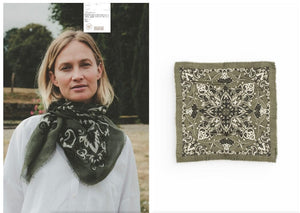 MAISON LECOMTE FLAMANT Wool/Seide "Scarf" kaki