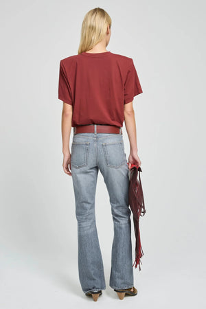 LAURENCE BRAS Flared Jeans "AMBRE" light grey