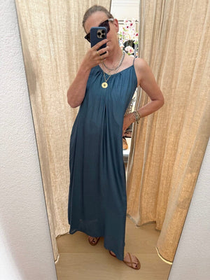 AYRE Trägerviscosekleid "LEXANE" denim