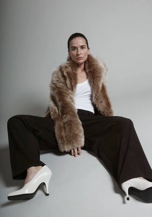 UTZON Shearlingjacke "JEHANNE" camel