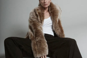 UTZON Shearlingjacke "JEHANNE" camel