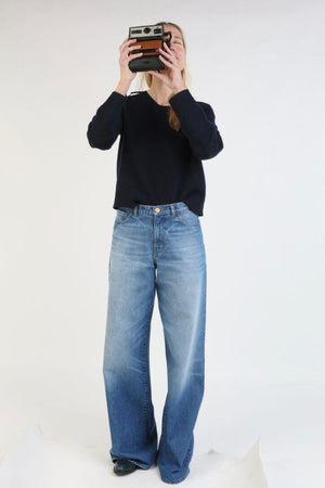 HAPPY HOUSE Le Pantalon - Jeans "BAGGY" bleu wash