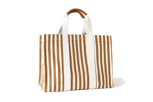 Cotton bag "Palais Royal" large camel stripe