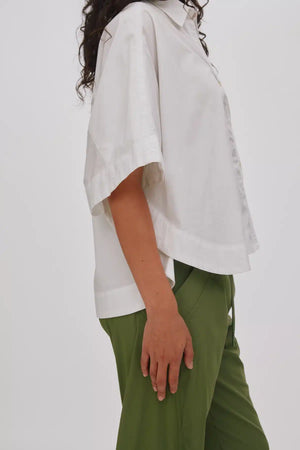 RABENS SALONER Baumwollbluse "BERTE" clay