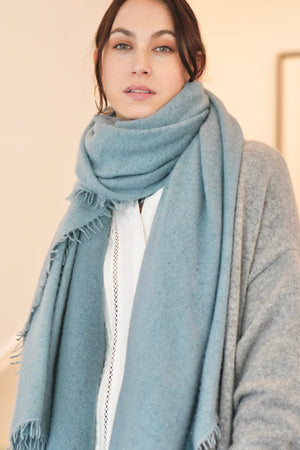 Choice by Réjane Rosenberger cashmere scarf gray méliert (MS-70027)