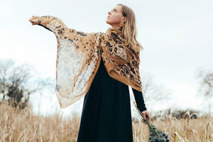 MAISON LECOMTE FLAMANT Wool/Cashmere "Scarf" camel