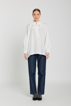 V.DE.VINSTER Baumwollbluse "CLARA" weiss