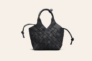 CALAJADE Leather shopper "MISU" MINI - black