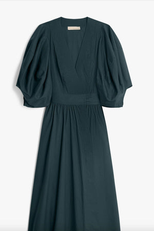 VANESSA BRUNO Baumwollblend- Midikleid "GELYANE" orage