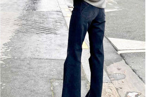 HAPPY HOUSE Le Pantalon - Jeans "TULIPE" noir délavé