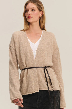 VELVET Strickcardigan "ALINA07" oatmeal