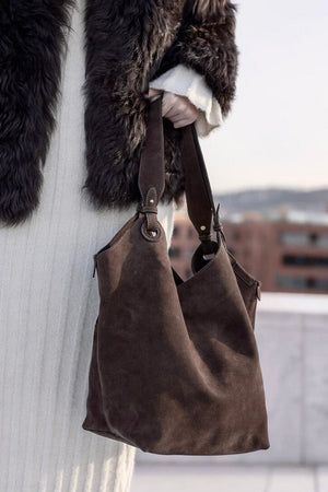 CALAJADE Lederbeutel "Soho" brown