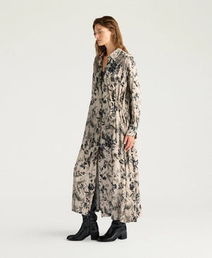 MOMONI Viscose Maxikleid "NATALIE" verde multicolor