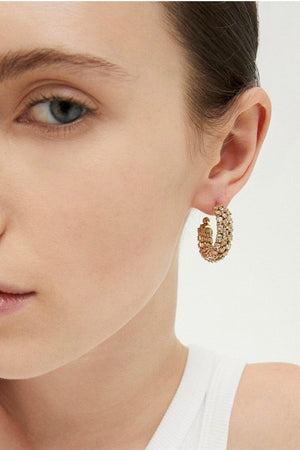 GAS BIJOUX Creolen "IZILDA" Strass cinnamon earring mini