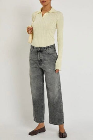 HAIKURE Wide Jeans "BETTY" fog grey
