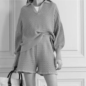 LOVE MR MITTENS Cotton Lace Polo schwarz