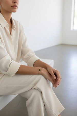 REJANE ROSENBERGER DESIGN Champagnergoldarmband "STONE" diverse