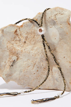 TAMARA TAICHMANN Baumwollkette "Scarlett" Pearl sand/black