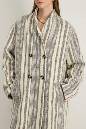 STELLA FOREST Wollmantel "FELIE" stripe