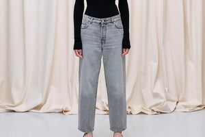 HAIKURE Wide Jeans "BETTY" fog grey