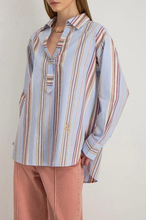 STELLA FOREST Baumwollbluse "ALTHEA" stripe