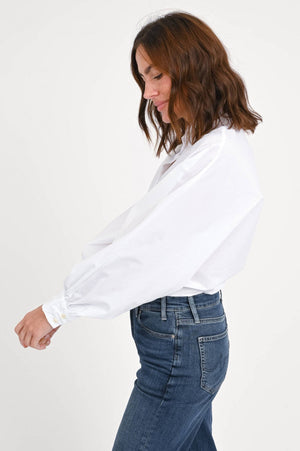 SOSUE Baumwollbluse "Antonia" slim weiss