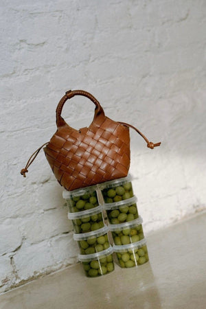 CALAJADE Ledershopper "MISU" MEDIUM - nutmeg