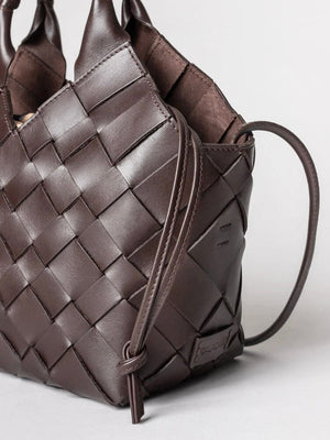 CALAJADE Ledershopper "MISU" MEDIUM - umber brown