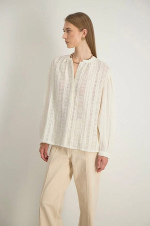 STELLA FOREST Baumwollbluse "ISOLDE" off-white