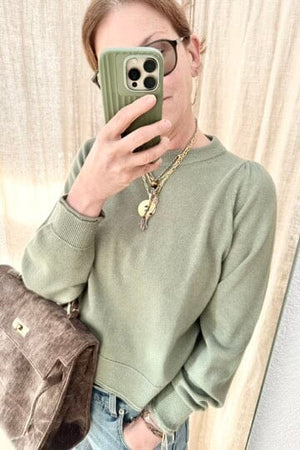 Choice by Réjane Rosenberger Cashmere puffed sweater "Cara" black