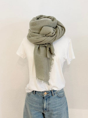 Choice by Réjane Rosenberger cashmere scarf gray méliert (MS-70027)