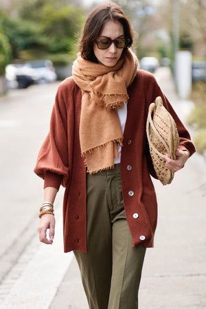 Choice by Réjane Rosenberger cashmere scarf antra (MS-222)