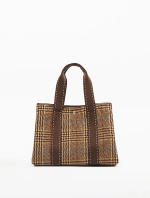Flanneltasche "Traversée" medium chocolat carro