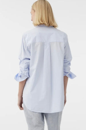 KNIT TED Popeline Hemd "LIES" hellblau