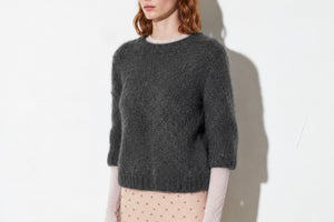 MAIAMI short sleeve cardigan "ALPACA" beige