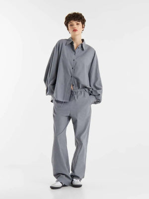 SOSUE Baumwollhose "Anna" grau flanell