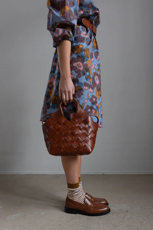 CALAJADE Ledershopper "MISU" MEDIUM - toffee