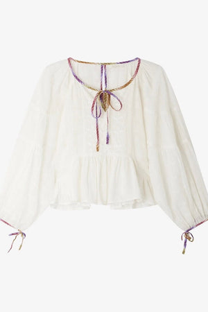 MES DEMOISELLES Baumwollbluse "TAMMY" off-white