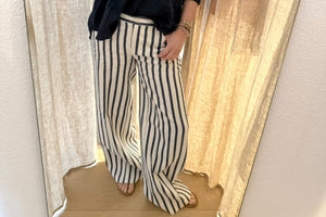 VIA MASINI leather joggers black