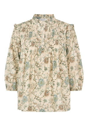 DEA KUDIBAL Baumwollbluse "LINEDEA" latte/mint